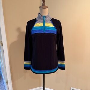 Neve Colorful Striped Half-Zip Sweater